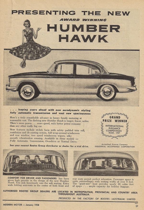 HUMBER HAWK car — UK survivor photo